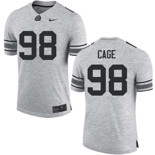 Ohio State Buckeyes #98 Jerron Cage College Football Jerseys Sale-Gray